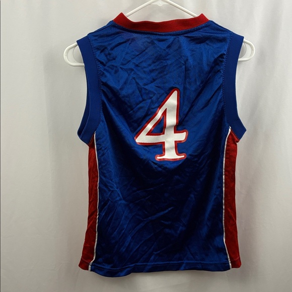 KU Jayhawks Adidas Kids Basketball Jersey Size Medium 10-12 #4 Sherron Collins - Picture 5 of 5
